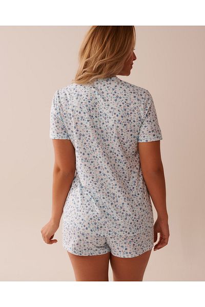 La Vie en Rose Floral Print Shirt PJ Set