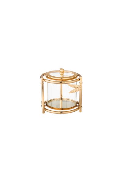 Dania Multi-purpose decorative box for sweets and nuts, made of stainless steel, gold, 13*13.5 cm