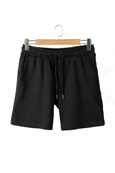woonkey Men's Black Shorts with Leg Stripes and Comfortable Fit – Sports & Casual Style