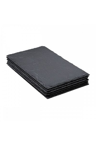 Secret de Gourmet Set of 6 Kai serving plates, slate, 18 x 30 cm