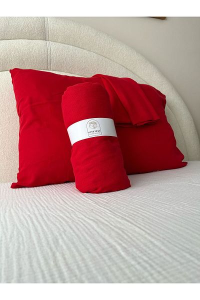 GİNETEKS Muslin Fitted Sheet Organic Double 160X200 Pillow 100% Cotton