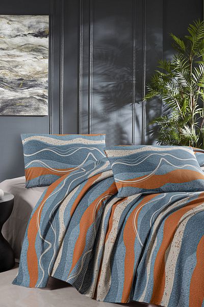 Fabric Box 100% Cotton Oversized Pike Set Canyon Pillow Case Included