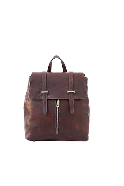 UTIL LAND FASHION Women's backpack made of natural vachetta leather, DR136