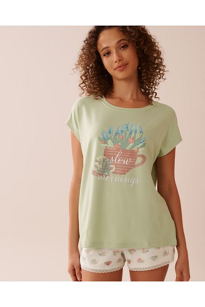 La Vie en Rose Snail Print Super Soft T-shirt