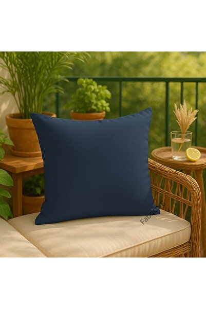 fabricorg Duck Cloth Throw Pillow Cover Suitable for Punch Indigo (40X40 cm)