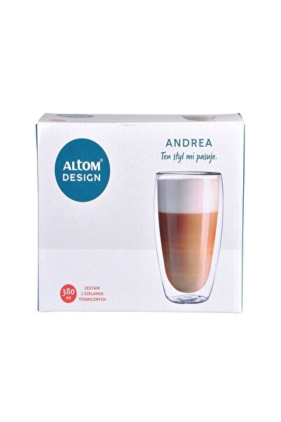 ALTOM DESIGN Set of 2 Altom Andrea thermos glasses, borosilicate glass, 380 ml
