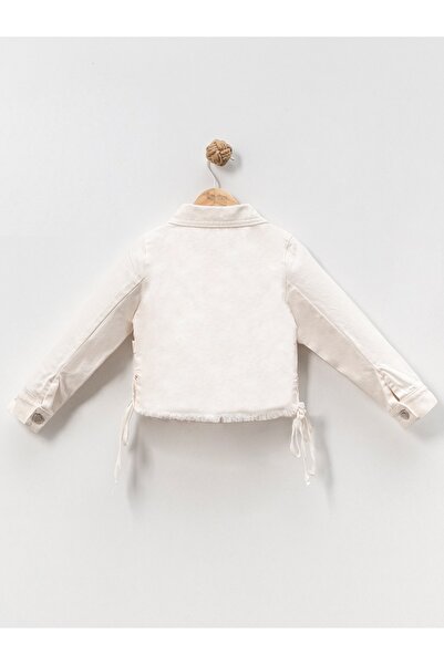 MixMax Bebe Girl's Crop Model Raw Denim Jacket