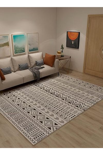 Primo Plus Warm Luxurious Modern Printed Rectangular Anti-Slip Carpet Polypropylene 140x200cm