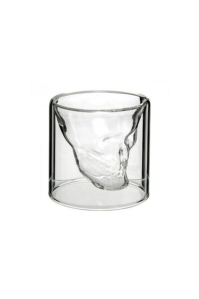 Secret de Gourmet Set de 4 shot-uri cu craniu, pahar, 80 ml