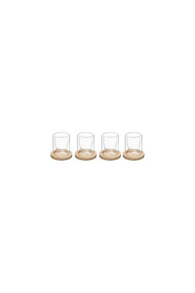 Secret de Gourmet Set of 4 Cleo espresso glasses, double-walled glass, 80 ml
