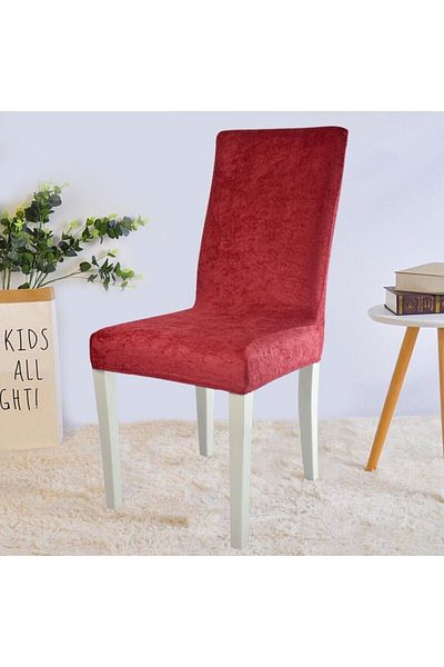 Bright Home Velvet Chair Cover, Chair Cover with Rubber, 1 Piece
