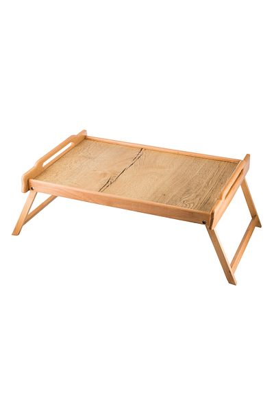 Dania High-Quality Wooden Serving Tray with Foldable Legs, Size 62*41*24 cm