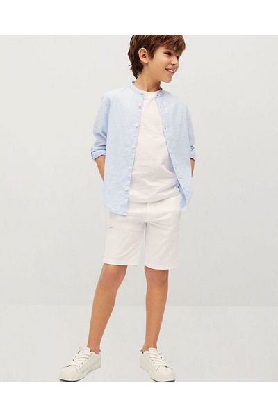 rois Boy's Cotton White Shorts