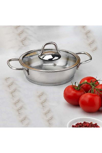 By Hanedan Held Steel Sahan Glass Lid 20 cm