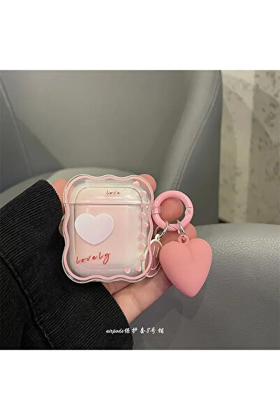 MustCase Airpods 3. Nesil Kılıf Dalgalı Tasarım Kalp Charmlı Airpods Kılıfı