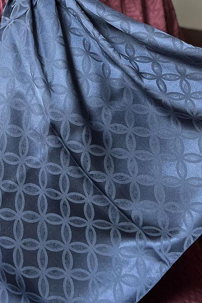 Sultan Eşarp Sultan Jacquard Shawl - Flower Pattern - Slj001-04 - Indigo