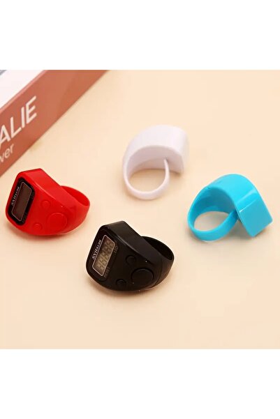 semazen YENİ MODEL 3 TUŞLU YÜZÜK PARMAK ZİKİRMATİK LED EKRAN IŞIKLI TÜM PARMA...