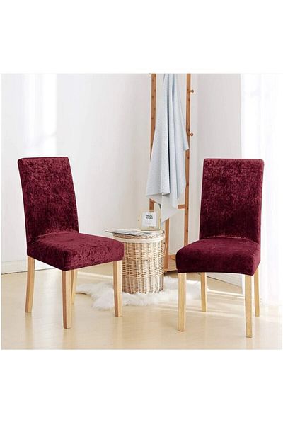 Bright Home Βελούδινο κάλυμμα καρέκλας Uy Style, κάλυμμα καρέκλας με λάστιχο, 1 τεμάχιο