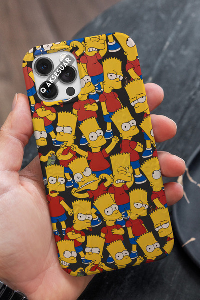 Q Aksesuar Xiaomi Redmi Note 13 Pro Plus 5G Uyumlu Bart Simpson Tasarımlı Pre...
