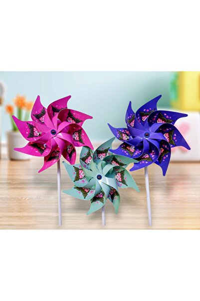 izmir yazici servis Kuromi Rüzgar Gülü 3 Lü Set 8 Kanat 20 Cm. Karne Doğum Günü Hediyesi