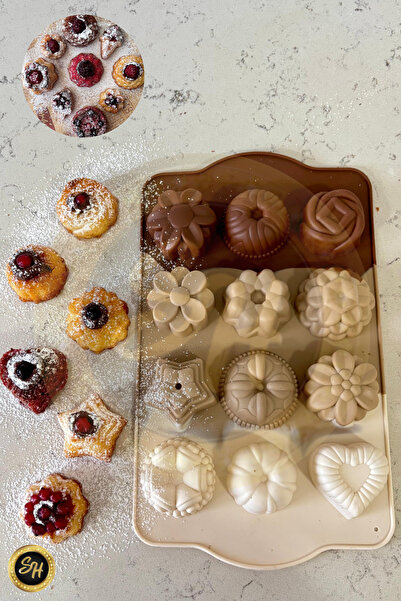 Snow Homs 12 Li Silicone Muffin Cake Mold Luxury