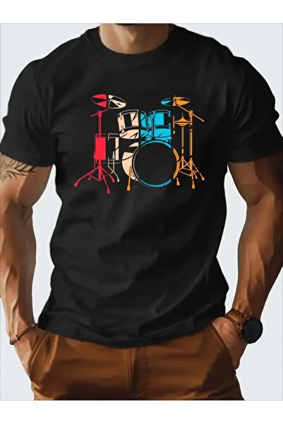 qubo sportswear & company تيشيرت أسود مطبوع عليه صورة للجنسين من كيوبو، بياقة...