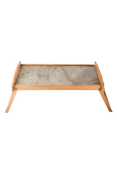 Dania High-Quality Wooden Serving Tray with Foldable Legs, Size 62*41*24 cm