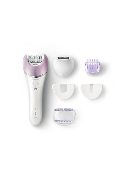Philips Satinelle Advanced Wet and Dry Epilator for Legs, Body and Face Hairs, White