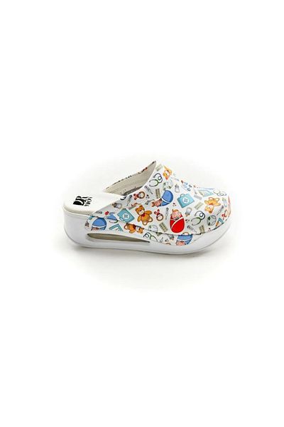 bellaista Papuci Sabo din piele naturală cu talpă Airmax cu model