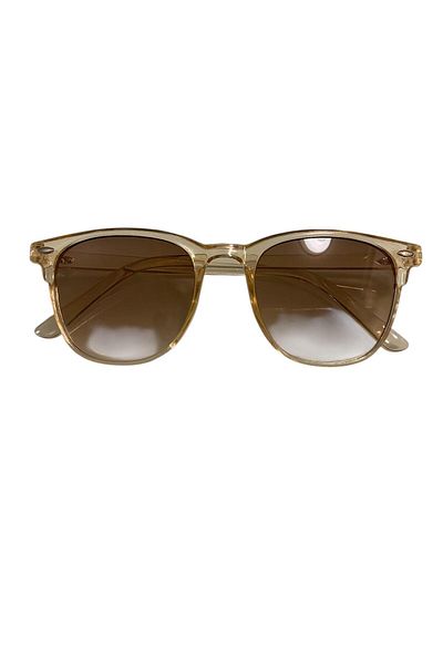 KÜBRA UYAN JEWELRY Sunglasses Cream Color with Transparent Frame Degrade Glasses Woman Sunglasses