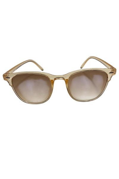 KÜBRA UYAN JEWELRY Sunglasses Cream Color with Transparent Frame Degrade Glasses Woman Sunglasses