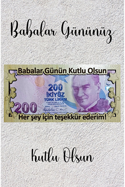 GÜL MZC Babalar Günü Kutlu Olsun Para Çerçevesi