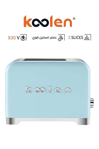COLİN Double Toaster - Stainless Steel - 930W - Blue
