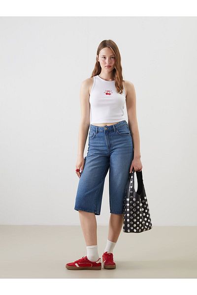 LC Waikiki Crew Neck Cherry Printed Women's Athlete