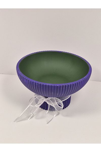 Home Alin Home Decoration - Handmade Stone Powder Purple Green Color Fruit Basket