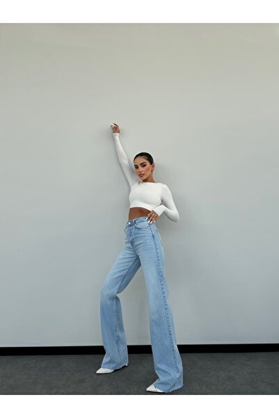 DENİKK Trend Special Design Wide Leg Comfortable Fit Palazzo Trousers 25