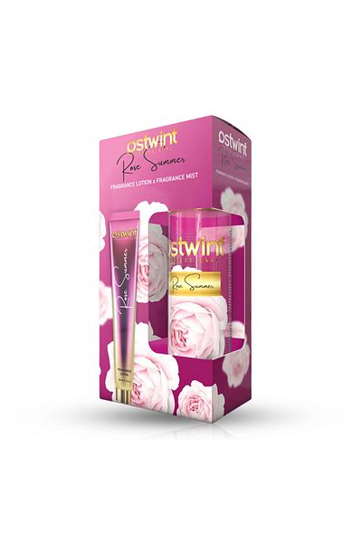 Ostwint Fragrance Rose Summer Body Spray Set + Body Lotion 50ml