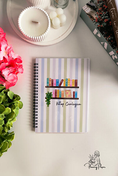 Flowery Paper Kitap Raf Kitap Günlüğüm , 50yaprak /100 sayfa ,a5, Okuma Günlü...
