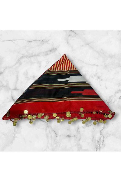 MODA Black Sea Souvenir Sequin Writing Shawl