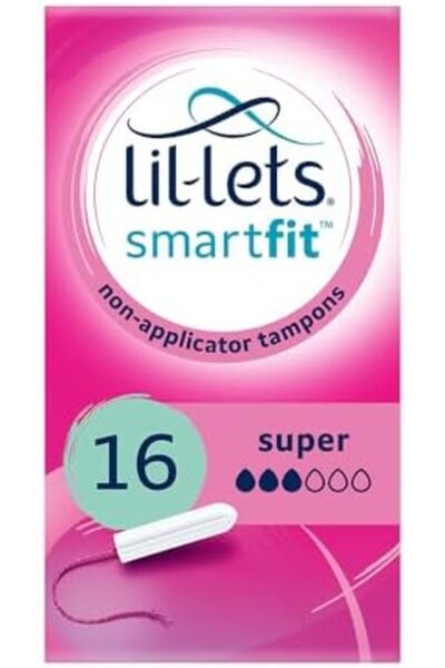 Lil-Lets سدادات قطنية فائقة بدون أداة تطبيق، 16 سدادة (عبوة من قطعة واحدة)، ل...