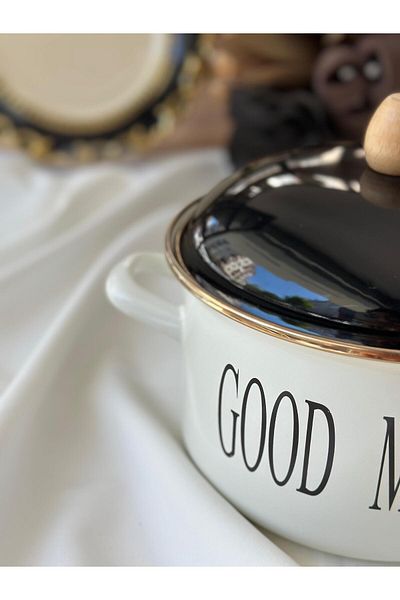 MD MİMOZA DEKOR Enamel Motto Pot 20 cm