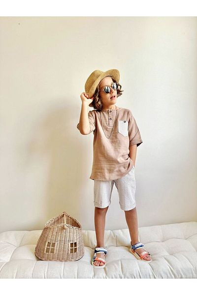 Baby 100% Muslin Fabric Boy's Suit
