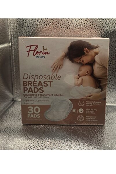 Floren فوط رضاعة للاستخدام مرة واحدة (٣٠ قطعة) | فوط أمومة | رقيقة جدًا بتغطي...