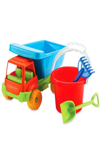 a v d a Shovel Rake with Truck Bucket Beach Sea Set Sand Bucket Toy Truck