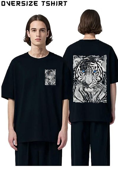 ZOKAWEAR Tiger-V3 Back Printed Oversize T-Shirt