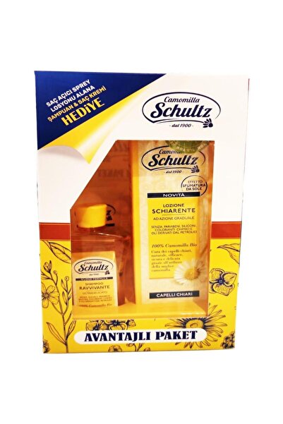 Schultz Hediyeli Saç Bakım Seti - Saç Açıcı Sprey 150ml Şampuan 60ml Saç Kremi 30ml