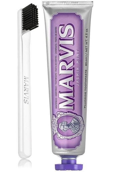 Marvis Jasmin Mint Whitening Toothpaste 85 ml and White Soft Toothbrush