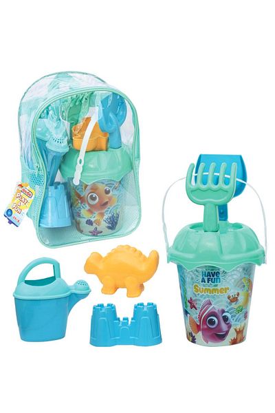 a v d a Aqua Backpack Beach Set Bucket with Water Bottle Sand Bucket Castle Beach Set Backpack