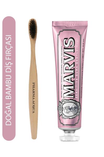 Pharma Acqua Bambu Diş Fırçası + Marvis Sensitive Gums Gentle Mint Diş Macunu...