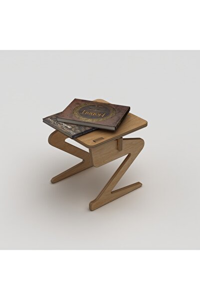 KUT TASARIM Doğal Kontra Ahşap Z Şeklinde Masa Mutfak Cafe Bar Ev Özel Tasarım